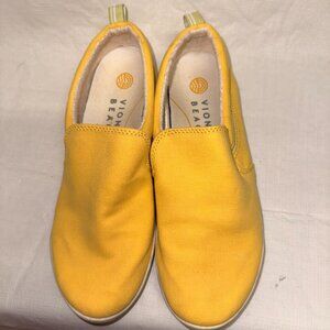 Vionic Beach Marshall Canvas Slip-On Sneakers - Sun (Yellow) Size 6